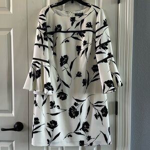 Black and White Floral Ralph Lauren Dress